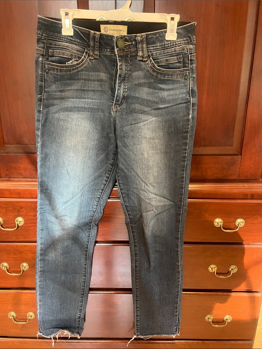 Democracy Dark Wash Ankle Skinny Jeans